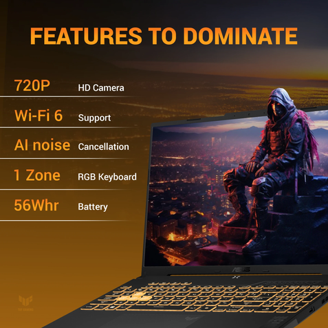 ASUS TUF Gaming Ryzen 7-170 (FA607NUQ-RL208W) 8GB 512GB RTX 4050 6GB WIN 11 MSO 2024 16"FHD+