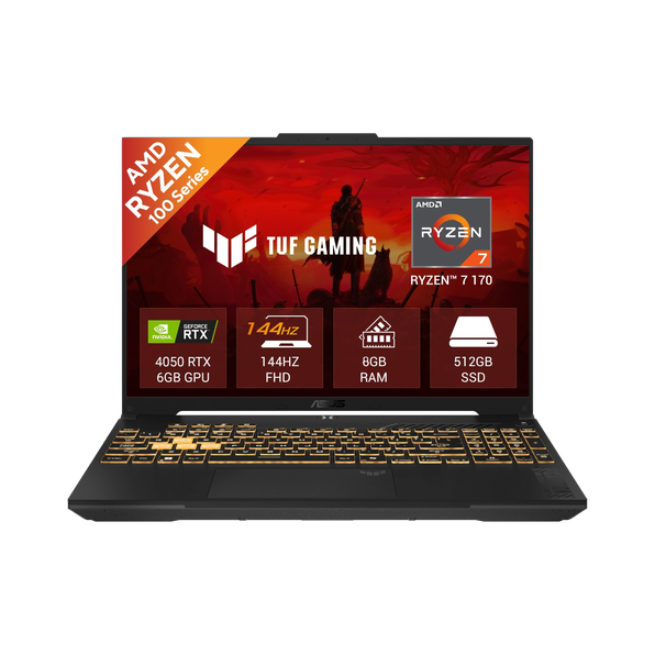 ASUS TUF Gaming Ryzen 7-170 (FA607NUQ-RL208W) 8GB 512GB RTX 4050 6GB WIN 11 MSO 2024 16"FHD+