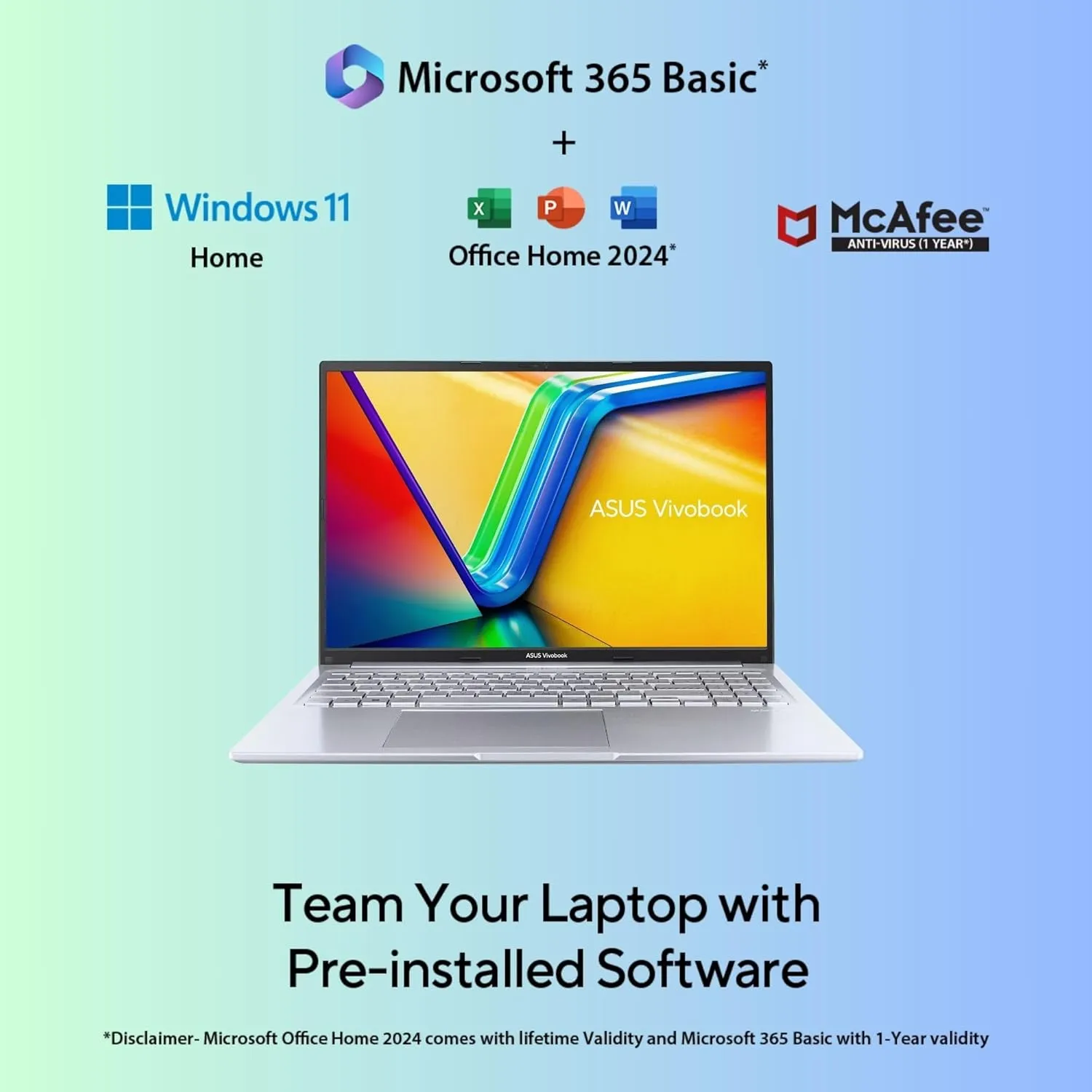 ASUS Vivobook 16  (M1605YA-MB521WS) Ryzen 5 7530U 8GB 512GB Radeon Integrated Win 11 MSO 2021 16''FHD