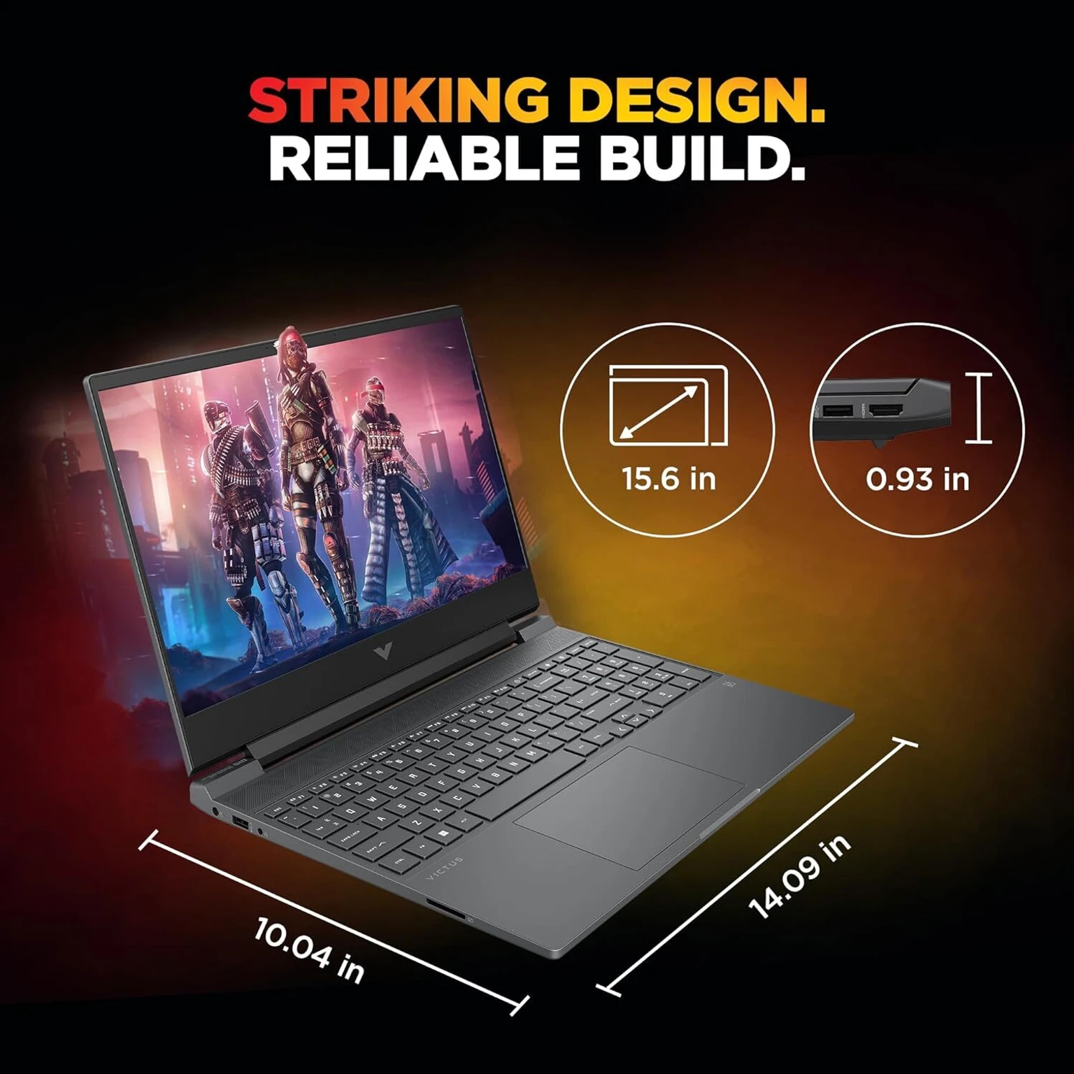 HP  VICTUS 15-FB3359AX	Ryzen 7-7445HS	12GB	512GB	RTX 3050 6GB	WIN 11	MSO 2024	15.6" FHD