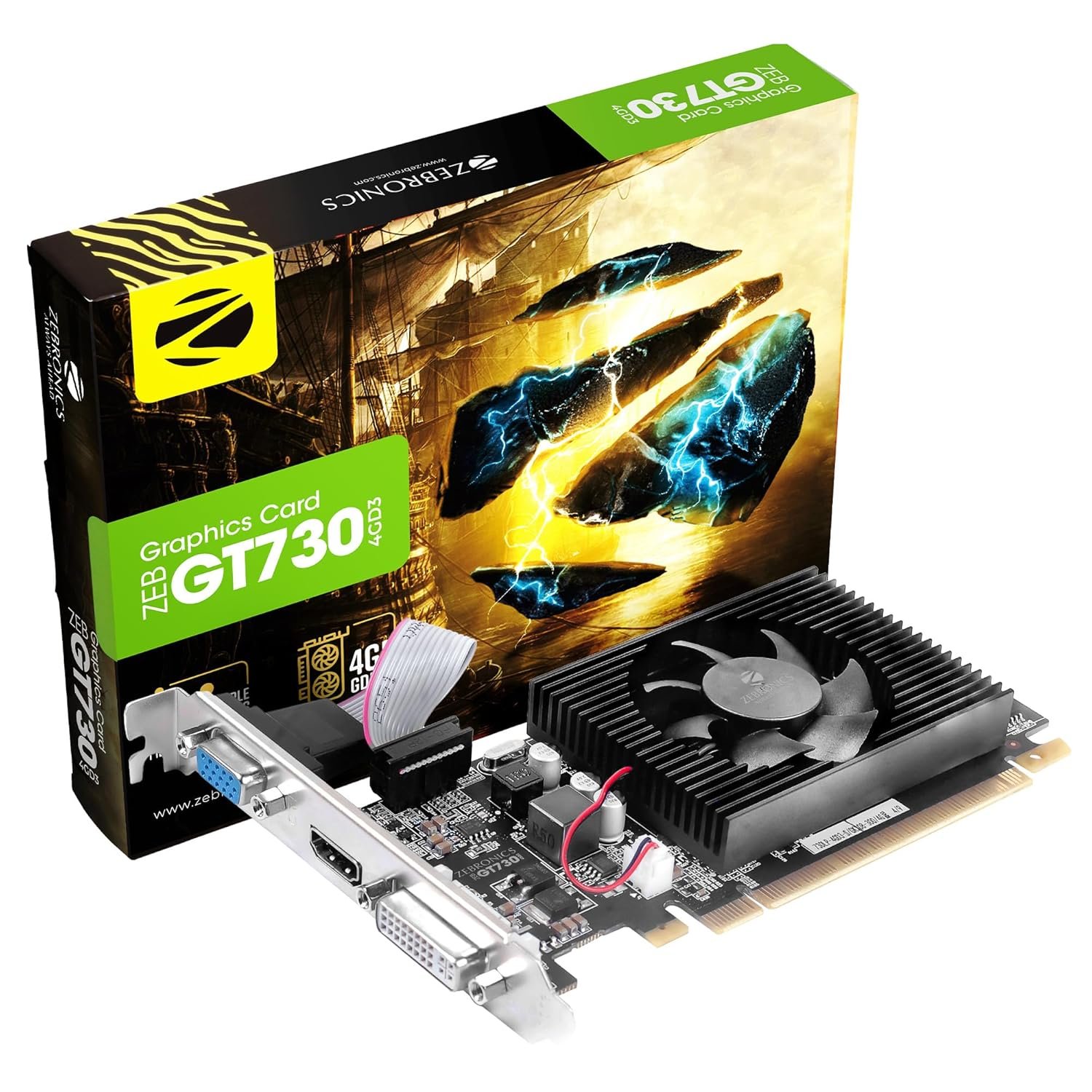 Graphic Card Zebronics GT730 DDR3 4GB