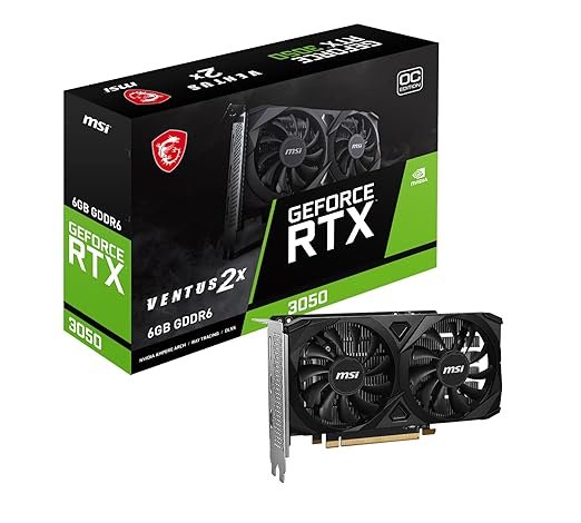 Graphics Card Msi RTX 3050 6GB Ventus 2X OC