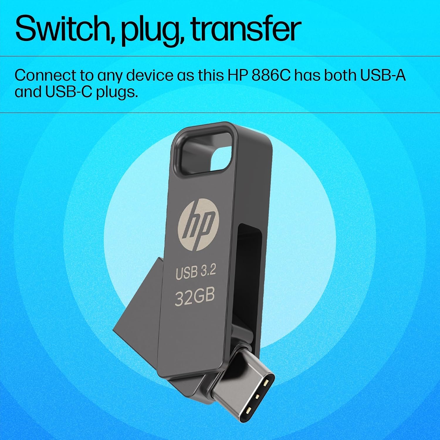 Pen Drive Hp 32GB x 886C Type C Usb 3.2