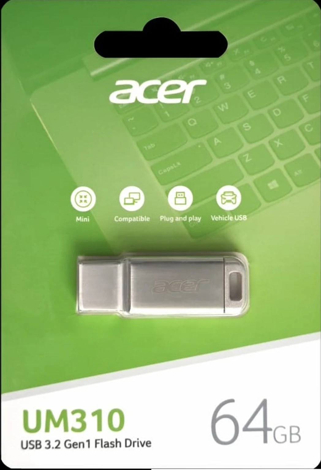 Pen Drive Acer 64 GB 2.0 Metal Usb Flash UF200