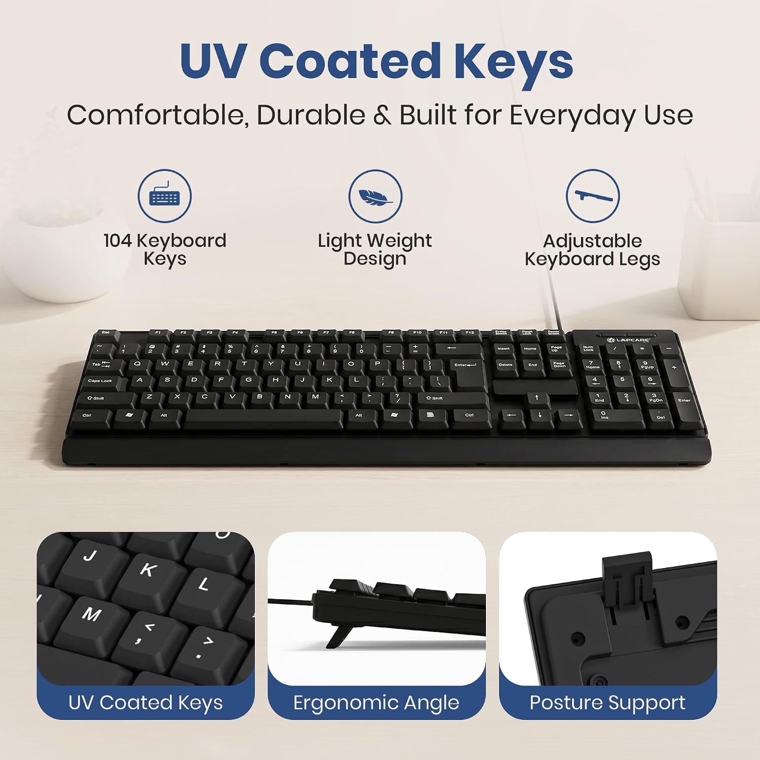 Keyboard Mouse Combo Lapcare Wired
