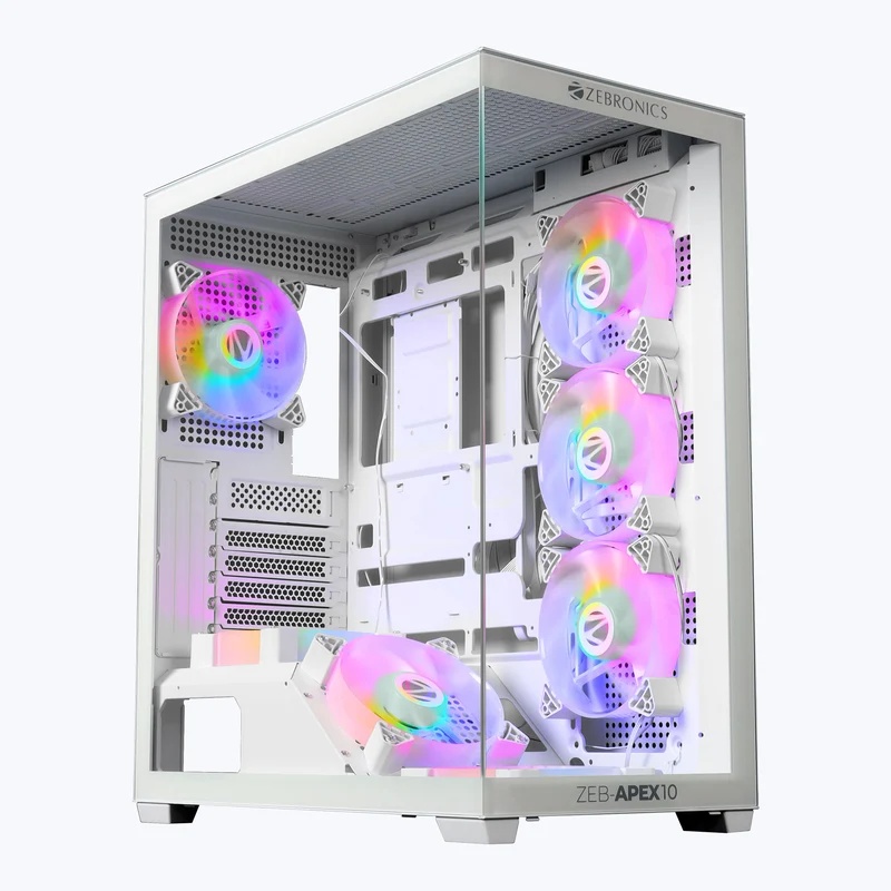 Gaming Cabinet Zebronics Apex 10 White
