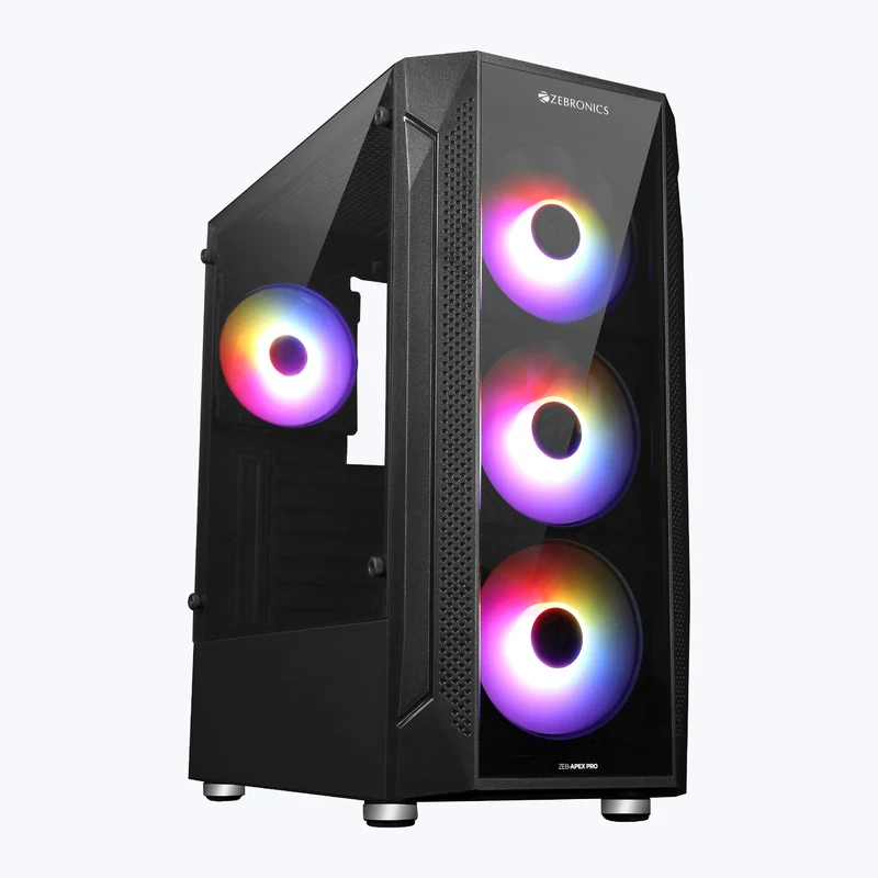 Gaming Cabinet Zebronics Apex Pro Black