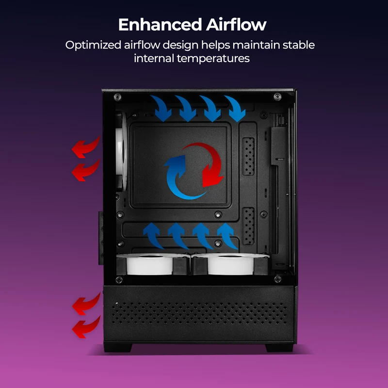 Gaming Cabinet Zebronics Argon 2 Black