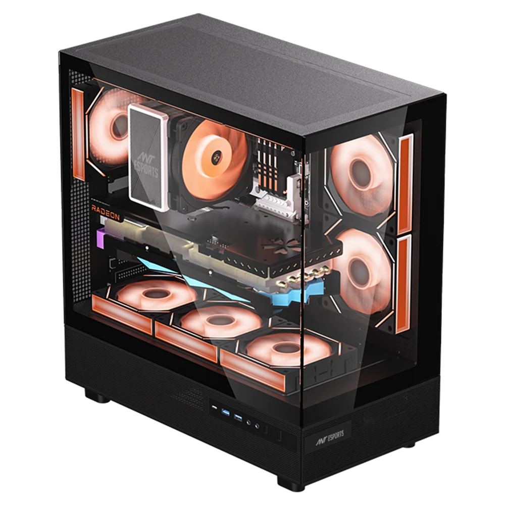 Cabinet ANT ESPORTS CRYSTAL X6 BK