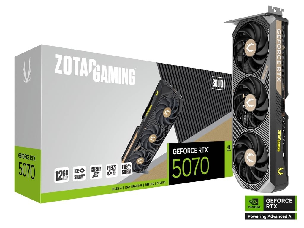Graphics Card Zotac RTX 5070 Solid Oc 12GB