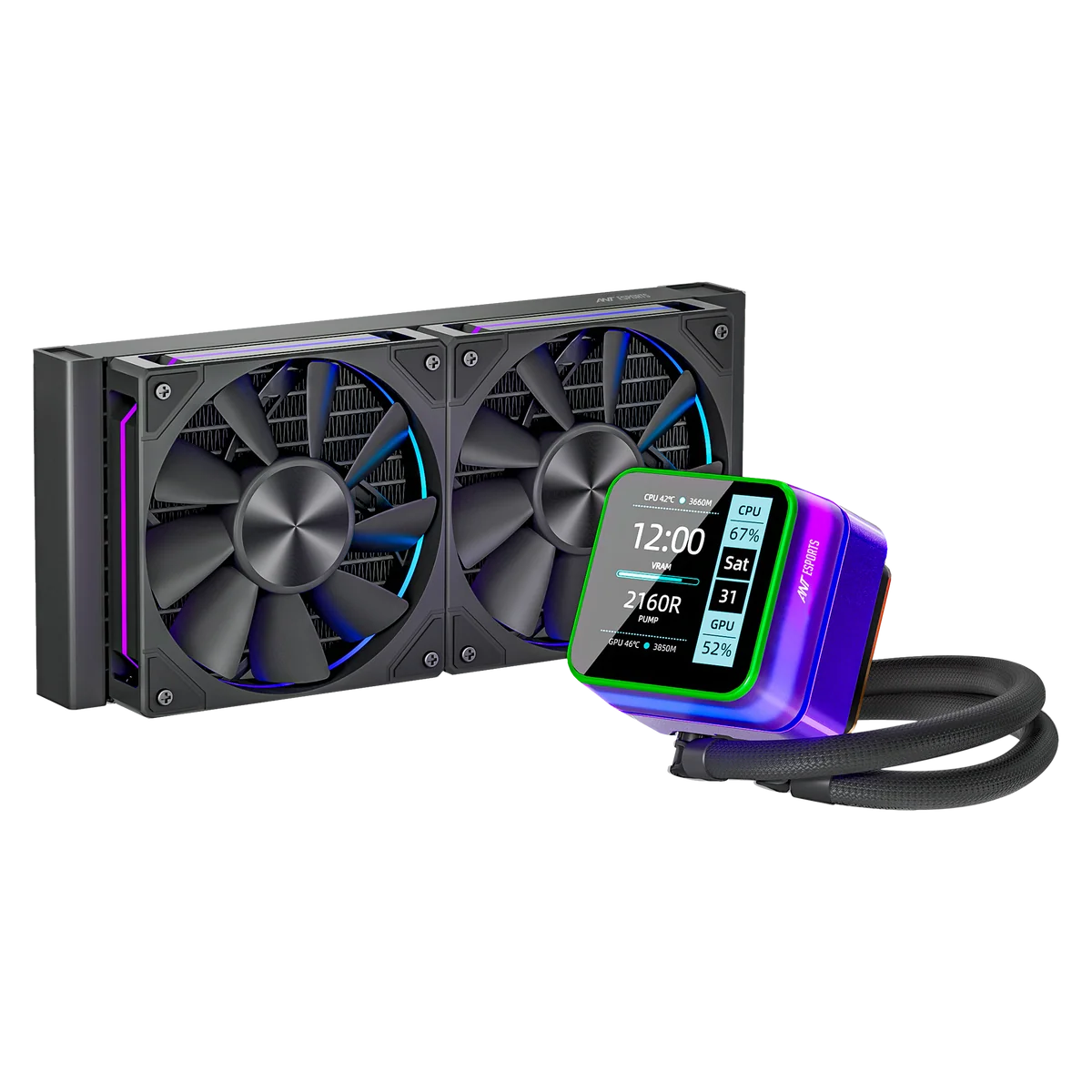 Fan Ant Esports Liquid Cooler Glacius 240 Argb
