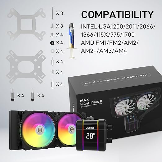 Fan Cooler Alseye M240 Black